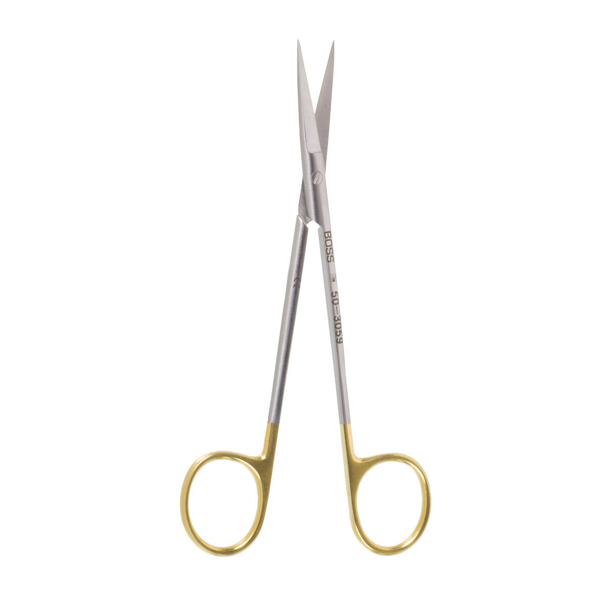 Joseph scissors, 5 1/2'',curved double-edge blades, sharp tips, ring handle
